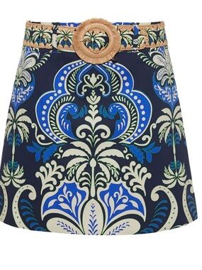 Cara Cara - Blaze Mini Skirt | Palm Pavillion Cobalt - size 4
